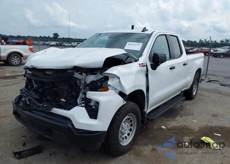 2024 Chevrolet Silverado 4Wd Double Cab Standard Bed Wt z USA, uszkodzony, nr VIN 1GCRDAED5RZ329833
